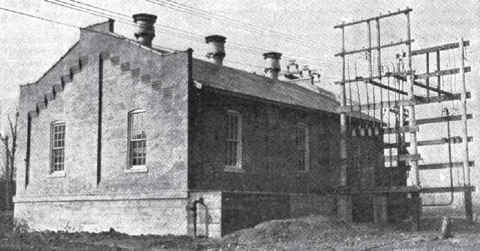 This photograph from 1922 shows the electrical substation at Montour No.