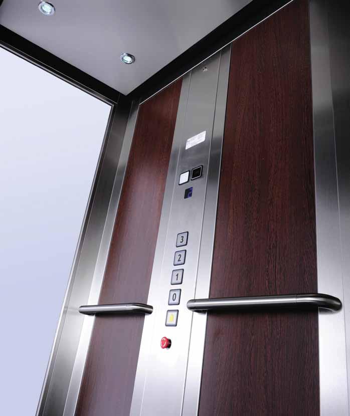 The control elements The SOUVEREIGN is designed for clients who desire the comfort and feeling of a conventional passenger lift but also want the structural advantages of a platform lift.
