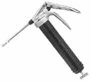 1142 Lincoln hand-held grease guns offer: Rugged cast pump head for strength and durability. Jam-proof toggle mechanism prevents binding or accidental bending of plunger.