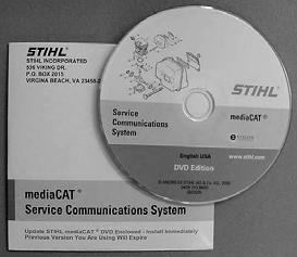 Parts Look Up Options The mediacat DVD data disc is available to the dealer on a paid subscription basis and updated several times a year STIHL publishes paper Illustrated Parts Lists (IPL) for all