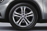 17 Wheels 18" 5-twin-spoke light-alloy wheels(standard for GLA