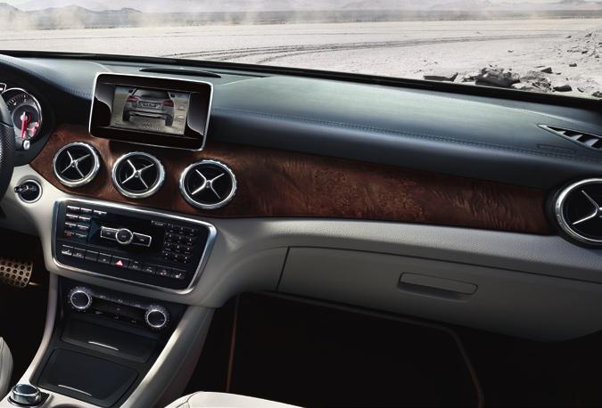 6 The centerpiece of the cockpit is the large free-standing color display the point of access to a whole world of information and entertainment in your GLA SUV, including the navigation system,
