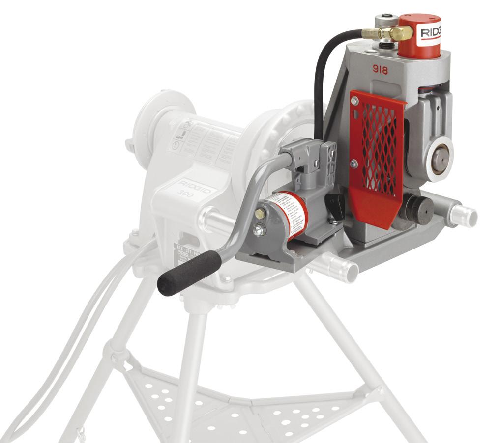Model 918 Hydraulic Roll Groover The RIDGID Model 918 Hydraulic Roll Groover features a powerful 15-ton hydraulic ram in a compact, easy to transport unit.