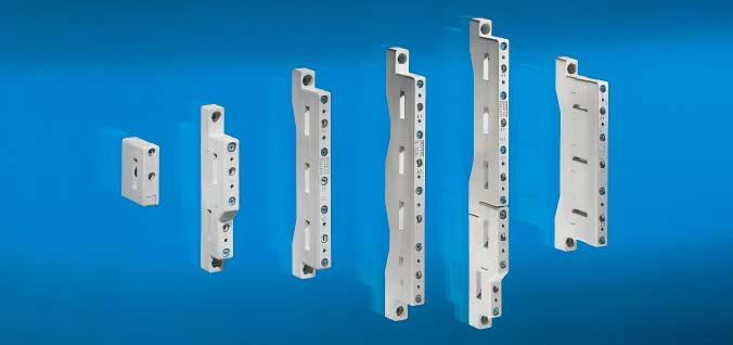 Busbar systems up to 800 A 3 2 1 4 1 2 5 Busbar supports 1 2 3 4 5 Rated current up to 800 A 800 A 800 A 800 A 450 A Rated operating voltage up to 1000 V ~, 50/60 Hz to VDE 0660 Number of poles