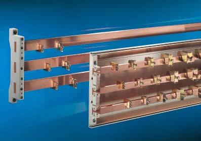 Conductor connection clamps Conductor connection clamps For bar thickness mm Connection of round conductors* mm 2 Clamping area for laminated copper bars mm Tightening torque Nm Packs of Model No.