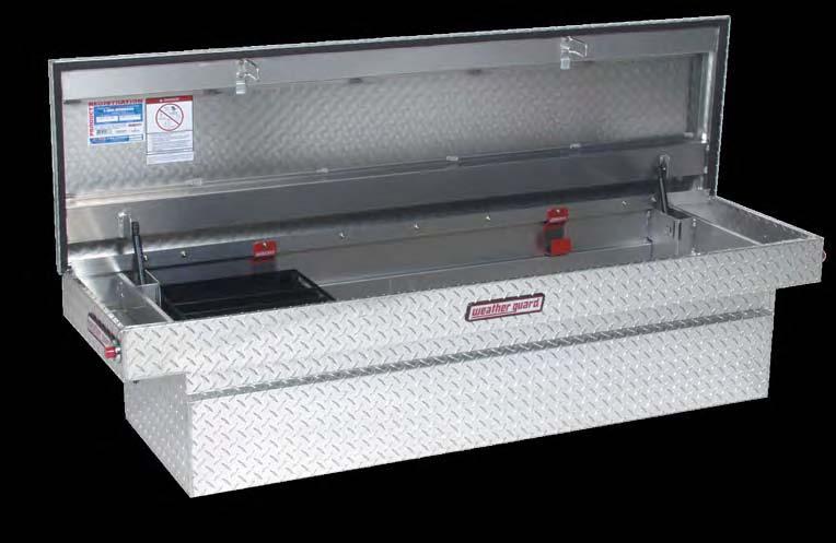 additional Features: Level storage secures 48" level Full weather seal protects