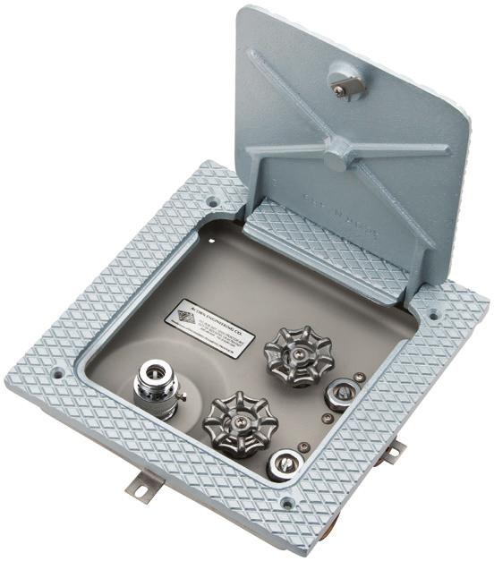 A stainless steel, lead-free option is available on some hose boxes only (suffix option -SSLF). The wetted surface of our stainless steel, lead-free models contains less than 0.