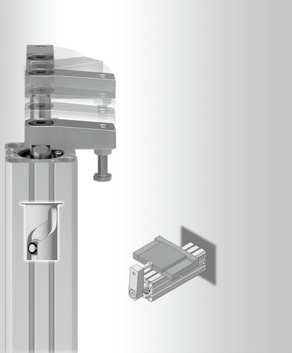 otary lamp ylinder Series Double Guide Type otation mechanism uses guide rollers. otation mechanism Non-rotating accuracy: ±0.9 ±0. (lamp part) Values for ø3, ø.