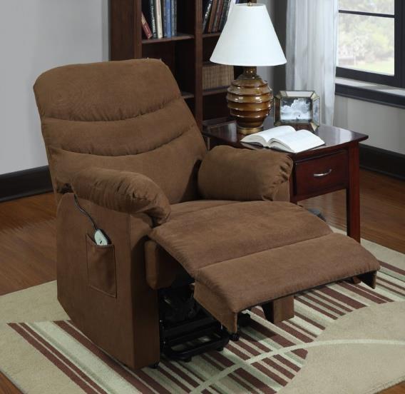 The electronic lift mechanism takes you from seated to reclined or fully lifted to a standing position.