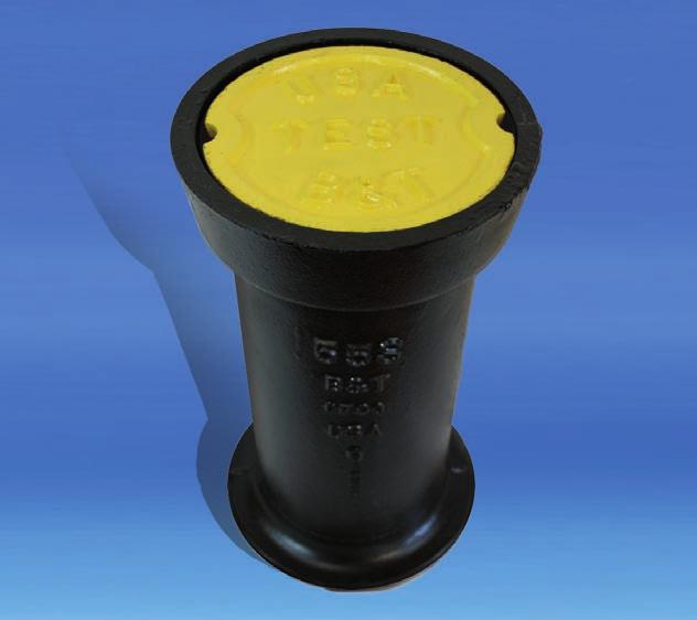 1 riser uses special cover, and 2 ½ uses existing cover. Heavy duty roadway test box. s available in drop-in or locking.