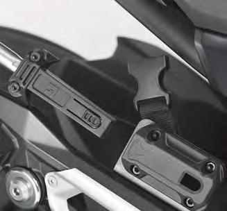 compact saddlebags QUICK-LOCK fastening system provides a perfect fit and safe