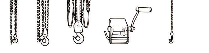 Hand-operated hoists Section 80 Holding suspended load Hand-operated hoists includes chain hoists, winches and come-alongs. See Figure 6.18 Figure 6.