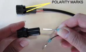 33. Install a black T-Tap to connector 4F pin 19, black wire.