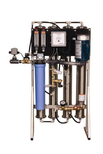 Reverse Osmosis Systems HV Series 2,000 to 10,800 GPD Package II High Volume 4" x 40" low-energy TFC membranes Smooth, quiet operating stainless steel, multi-stage centrifugal pumps with plastic