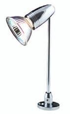FOCUS SHOWCASE LIGHTING LOW VOLTAGE SACH SP 102 Adjustable Spot with Straight Stem Lamp: MR16 Spot: 2 1/8" L Base: 1 1/4" Ø Powered with remote transformer (sold separately) 12V AC Includes 18" Lead