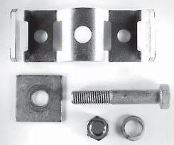 Square Washer Wood Pole 1 10011655 H3 ½-13 UNC HEX Head Bolt Hardware Kit 3 4 2 1. ½-13 x 3" long Hex Head Bolt 2. Flat Washer 3. Lock Washer 4.