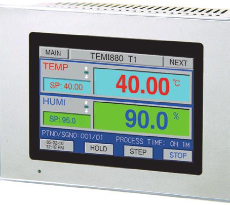 CPU logic control system -Optimum control of temperature with economical power consumption Microprocessor PID control / Auto-tuning / Calibration Touch screen type display - Easily visible set value: