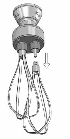 Dynamix whisks 2890 DYNAMIX Accessories WHISK DYNAMIX - Ref AC516 Lower motor whisk housing 2890 Equipped output axle w/ 2 gears+pins 2891
