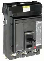 Section 4 PowerPact M-Frame Molded Case Circuit Breakers Catalog Numbers Table 40: UL/IEC Rated, Unit-Mount, Manually-Operated, Standard-Rated Electronic Trip Circuit Breakers with