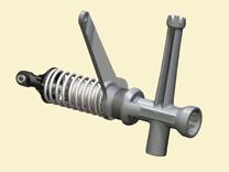 Decreasing spring rate decreases the responsiveness of the suspension, making it easier to drive. When changing springs on the model it should not be necessary to re-adjust the spring preload.
