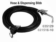 0 m) hose and dispensing bibb for use with diaphragm pump. 621516-10 635129 Dispensing bibb for use with diaphragm pump. 621523-10 10 (3.0 m) hose with no-drip nozzle. For use with diaphragm pump.