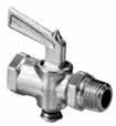 Fittings Accessories VALVESS / COUPLINGS Fluid Control Valves Inlet Max outlet working NPT Body Seat pressure Model in (mm) material material psi (bar) BALL VALVES Used to control the on-off flow of