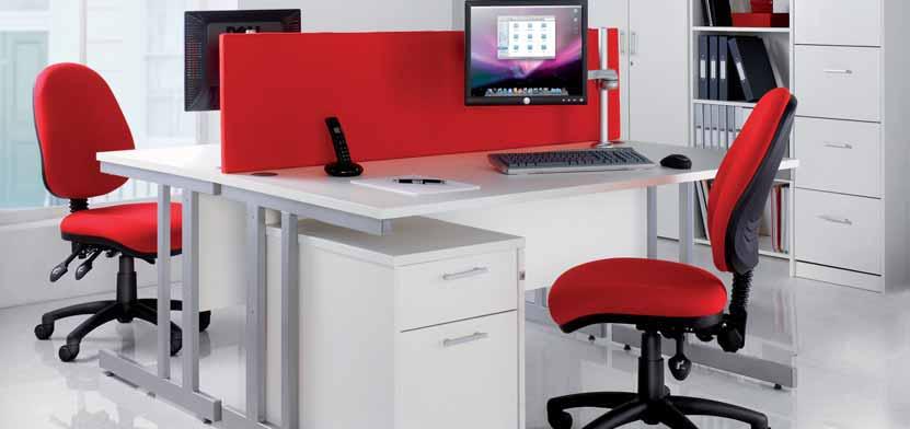 8 Commercial desking Momento n entry level commercial desking range that offers a new colour trend to the office environment.