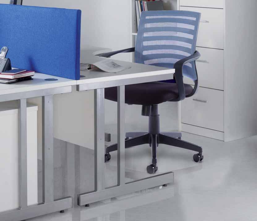 Momento n entry level commercial desking range that offers a new colour trend to the office environment.