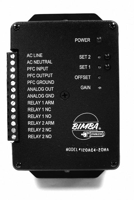 Bimba Electronic Controller Electronic Controller The Bimba Electronic Controllers provide 10 VDC regulated power to the Position Feedback Cylinder.