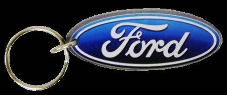 -RED BDFMKC130 Ford Oval Acrylic Key Chain