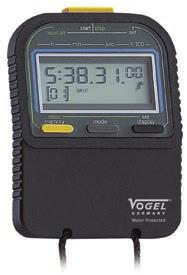 Digital Stopwatch for industrial time recording Start / Stop / Reset - Split / Lap both times can be switched-over at any time separate system- and memory-reset, daytime, date 60 data memory for