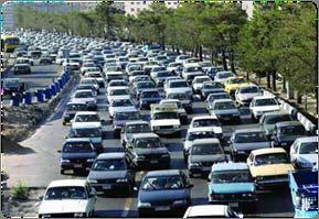 Heavy traffic in cities of IRAN In