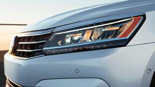 The Passat offers these available LED headlights in low and high beams 100% LED.