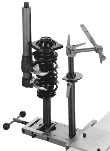 The built in protractor permits exact positioning of the strut base-fixing in relation to the upper locating fixture.