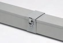 Removable hinge cover construction Z-slots for quick-connect connection method ireways 120 (3048mm) in length have two overlapping