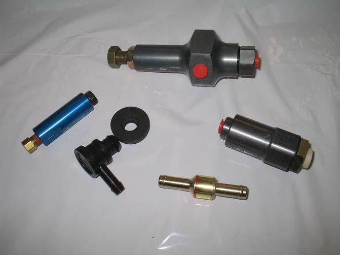 Adjustable Proportioning valve at top, fixed setting 150psi HQ prop valve on right, 2psi in line residual valve on Left, Booster fitted one way vacuum valve on lower left, inline vacuum valve on