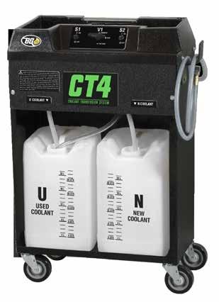 BG CT4 Coolant Transfusion System The BG CT4 uses vacuum to remove spent coolant from a vehicle s cooling system.
