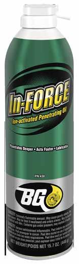 BG Fre-It BG In-Force An ion-activated penetrating oil which stops rust, and lubricates and frees rusted parts. It can also be used in assembly applications.