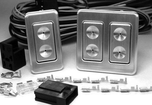 Only 3 Wire Only Illuminated billet rocker switches and bezels that include plugs