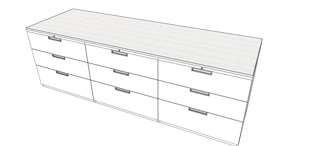 ledger plus top & semi-supported worksurfaces storage top basics Ledger Plus Storage tops add extra functionality to the top of drawer cabinets.