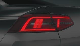 vertically oriented brake light signature. This change makes the brake lights more perceptible and increases safety.