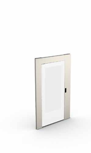 For door opening height 2000 mm the actual door height is 2040 mm.