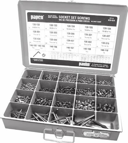 Illustrated label shows size and retail prices. Refills available in standard packages. This assortment is designed for Mechanics, Refrigerator, Oil-Burner and Appliance Servicemen.