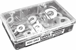 020-876 Includes 9 sizes of carded Rapid Repair Washers in sizes 3/4 to 2 30 cards in all, plus peg-board hooks and attractive three-colour point of purchase signs. 60 Stock No.