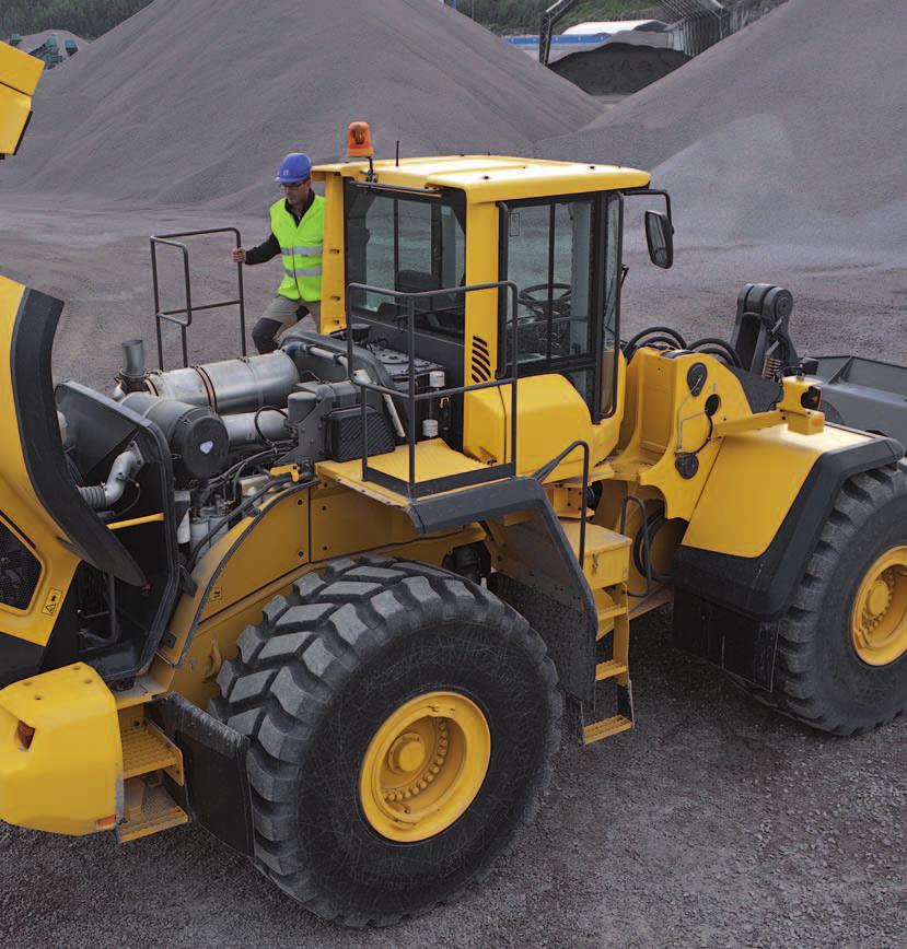 The faster you can get working each day, the more you ll do and the more you ll earn. That s why Volvo wheel loaders are built with quick and easy service access, advanced monitoring and more safety.