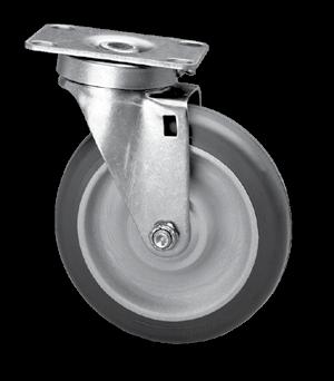 Stainless Steel Casters C21-SS SERIES MEDIUM DUTY STAINLESS STEEL PLATE CASTERS CAPACITY of 200 lbs (90 kg) PER CASTER POLY-LOCS with 1-1/ (32mm) TREAD