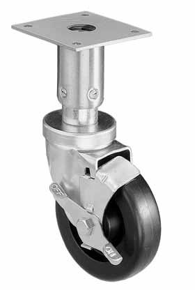 S.F. REQUIREMENTS SAFETY SERIES ADJUSTABLE CASTER LEG ASSEMBLIES SAFETY SERIES CASTER LEG ASSEMBLIES were designed specifically for fryers and other hot content equipment that rests on pitched floors