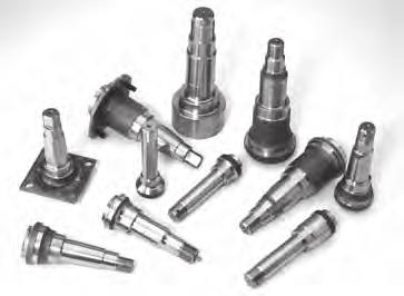 Spindles are machined to " - UNS- thread (M) with.90" cotter pin hole. Note: SP-H-0K99 is machined to.50" - UNS- thread (M) with." cotter pin hole. imension on Hot orged Integrated lange spindles is the brake nib pilot dimension.