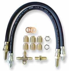 BRAKE HOSE & FITTINGS KITS FOR HYDRAULIC BRAKES Kits include all hoses and fittings required for plumbing of brakes.