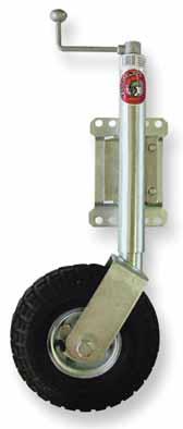 A B C JOCKEY WHEELS A B C Capacity: Lift: 306150 306155 306165 6 Solid Rubber Wheel Clamp Bracket